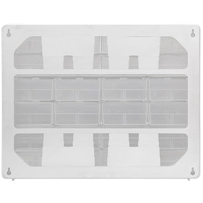 Akro-Mils 24-Drawer Plastic Drawer Storage Cabinet for Garage Organization, Bead Organizer, Building Bricks Storage, Teacher Toolbox, Makeup Organizer, 20-Inch W x 6-Inch D x 16-Inch H, 10124 White