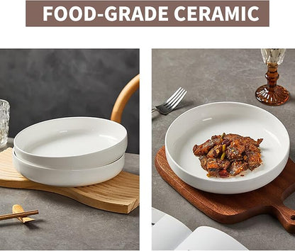 8" Ceramic Pasta Bowls Set of 4, - Image 5