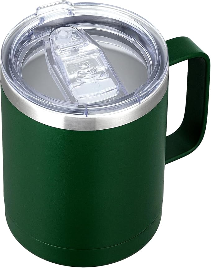 MEWAY 12oz Coffee Mug With Handle and Sliding Lid, Stainless Steel Travel by MEWAY