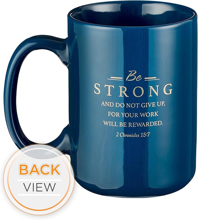 Christian Art Gifts Navy Blue Ceramic Coffee Mug – 14 oz. Lead & Cadmium-free - Image 6