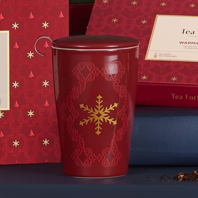 Tea Forte Double-Walled Ceramic Kati Cup, Warming Joy, 12 oz | Insulated Ceramic - Image 8