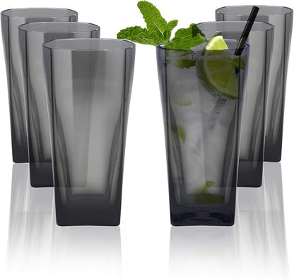Top-spring 12 Oz Reusable Plastic Water Tumbler 6pcs Grey BPA Free | Thickened by Top-spring