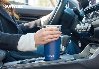 SUNWILL Travel Coffee Mug with Lid, 20 oz Tumbler Set of 2, Insulated Stainless - Image 6