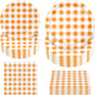 180Pcs Orange Gingham Party Supplies Paper Plates and Napkins Serve 60 | by Hpscdyo
