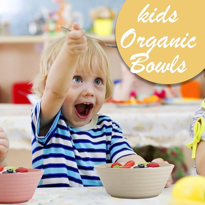 Wheat Straw Bowl Sets, Microwave and Dishwasher Safe Bowls, Alternative Plastic - Image 5