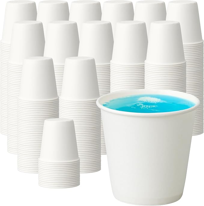 3 oz Disposable Paper Cups, Mouthwash Cups, Small Coffee Cups by PACKINNO