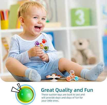 LiKee Strong Suction Cup Rotating Toys, Bath & Travel Toy, - Image 2
