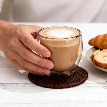 Double Walled Espresso Cups, 5oz Clear Expresso Mugs, Small Insulated Espresso - Image 5