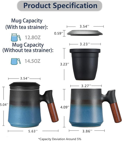 ZENS Tea Cup with Infuser and Lid - Image 4