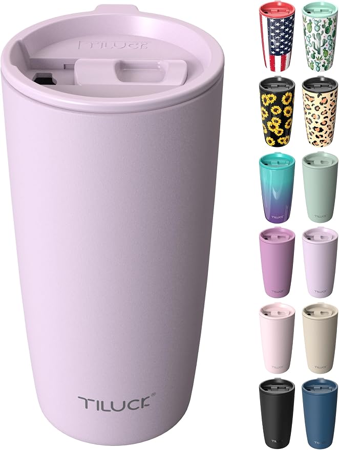 TILUCK 20 oz Insulated Coffee Tumbler by TILUCKBringsGoodLuck