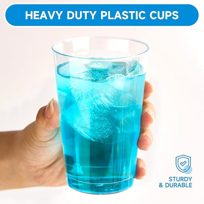 RACETOP 12 oz 200 Pack Disposable Plastic Cups, Disposable Clear Plastic Cups - Image 3