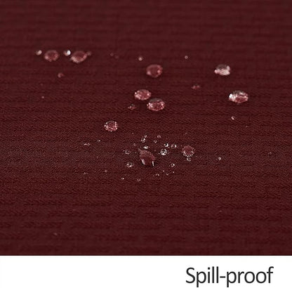 maxmill Square Jacquard Tablecloth Waterproof Spillproof Wrinkle Resistant Soft Weaved Design Table Cloth for Dinner and Party Washable Fabric Cover, Indoor and Outdoor Use, 60 x 60 Inch, Burgundy