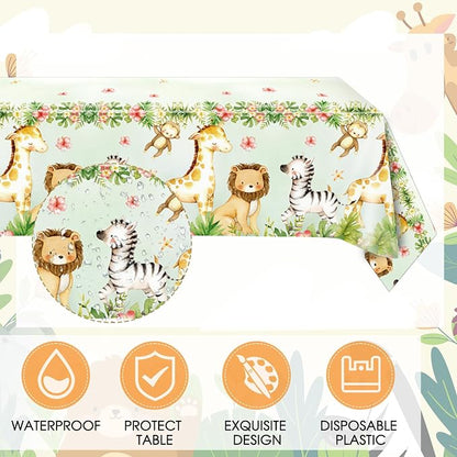 41Pcs Safari Baby Shower Decorations, Jungle Safari Theme Party Tableware - Image 5