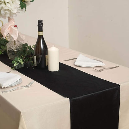 10 pcs 12x108-Inch Black Premium Velvet Table Runners - Image 5
