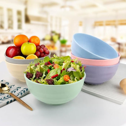Large Soup Bowls 60oz, Unbreakable & Stackable Wheat Straw Bowls Sets of 6 - Image 7