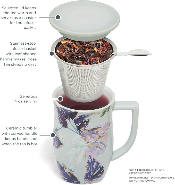 Tea Forte Ceramic Fiore Tea Cup - Image 4