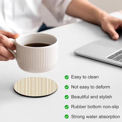 Modern Minimalist Coasters Set of 4, Absorbent Coasters - Image 4