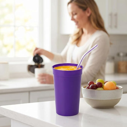 Fasmov 30 Pack 16 oz. Plastic Cups Plastic Tumblers Blank Reusable Drink - Image 5