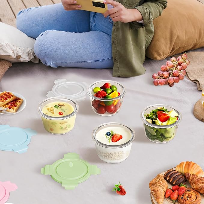 2 Cup/16oz Round Glass Meal Prep Containers - Image 9