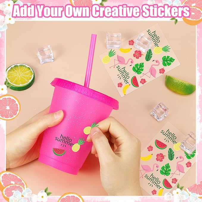 24 Pcs Plastic Tumblers with Lids and Straws, Reusable Cups with Lids Plastic - Image 6