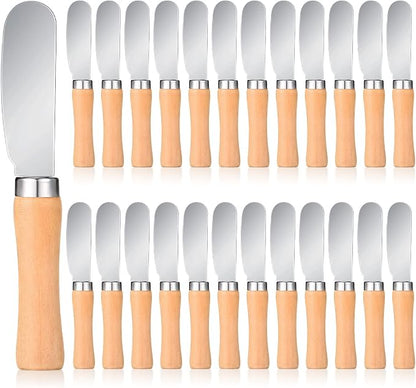 Patelai 25 Pieces Mini Butter Spreader Knife Bulk 4. 5 Inch Wide Blade by Patelai