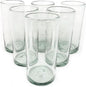 Clear 20 oz Tall Iced Tea Glasses (set of 6), Hand Blown Mexican Glassware, Recycled Glass Drinking Glasses, Lead-Free, Cocktail Margarita Glasses, Wine Glasses, Shot Glasses, Whiskey Glasses (IceTea)
