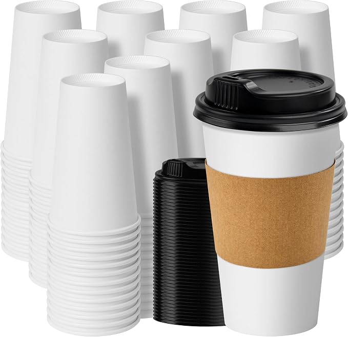 RACETOP 16 oz Disposable Paper Coffee Cups by RACETOP