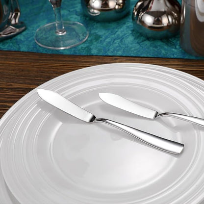 Premium Louis 4-Pc 7-Inch Butter Knives | 18/10 Stainless Steel Butter - Image 3