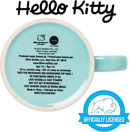 Silver Buffalo Sanrio Hello Kitty Rainbow Bows, Ceramic Mug, 20oz | 0.59 Liters - Image 4