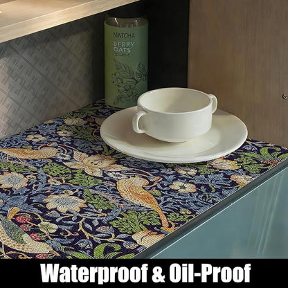 Bird Floral Shelf Liner for Cabinet Non Adhesive 12IN x 10FT | Shelf Liner for - Image 7