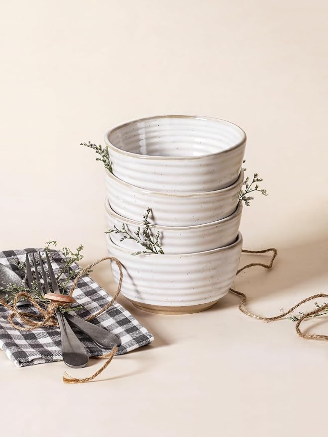 LE TAUCI Small Bowls 10 oz, Ice Cream Bowl, Ceramic Stoneware Bowl, Bowls Set - Image 6