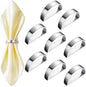 8 Pcs Stainless Steel Napkin Rings Metal Napkin Ring Holders Fall Thanksgiving by CHENGU