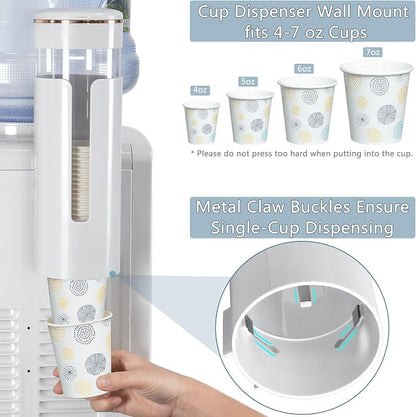 Cup Dispenser, Wall Mount Water Cooler Cup Dispenser | fits 4-7 oz Disposable - Image 3