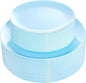 KIRE 60PCS Blue Plastic Plates Disposable - Heavy Duty Light Blue Plates Include 30Pcs 10.25” Dinner Plates and 30Pcs 7.5” for Dessert/Salad in Baby Shower/Picnic