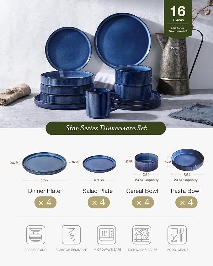 Famiware Star Stoneware Dinnerware Sets - Image 3