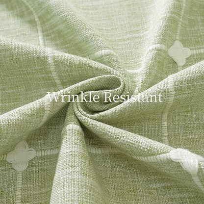 Zobesta Linen 60 Inch Round Tablecloth Green, Cotton Green Linen Table Cloth Plaid Farmhouse Soft Boho Tablecloth for Outdoor, Party, Holiday, Picnic, Dining