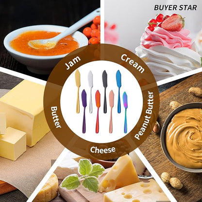 YDware Butter Knives, 18/10 Stainless Steel 6.10 Inch Rose Gold Cheese Spreader - Image 9