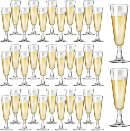 SUREHOME Plastic Champagne Flutes 40 Pack Disposable Champagne Glasses 5oz by SUREHOME
