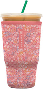 Sok It JavaSok Iced Coffee & Cold Soda Insulated Neoprene Cup Sleeve (Blushing Blooms, XLarge: 38-42oz)