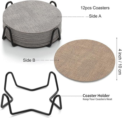 Faux Leather Drink Coasters - Image 9