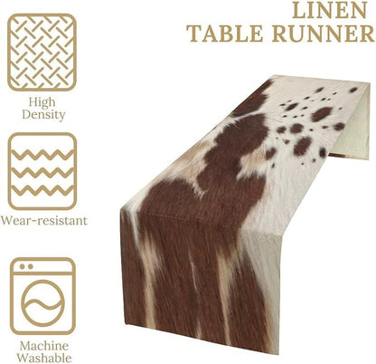 Cow Print Table Runner, 13x120 Inch - Image 4
