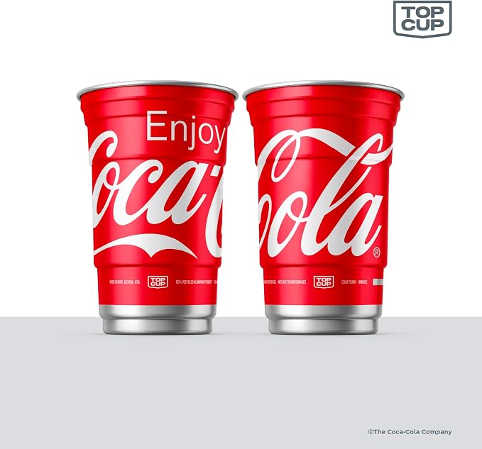 Top Cup – 20 Ounce, Officially Licensed Coca-Cola Aluminum Party Cup | - Image 2