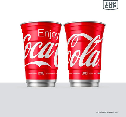 Top Cup – 20 Ounce, Officially Licensed Coca-Cola Aluminum Party Cup | - Image 2