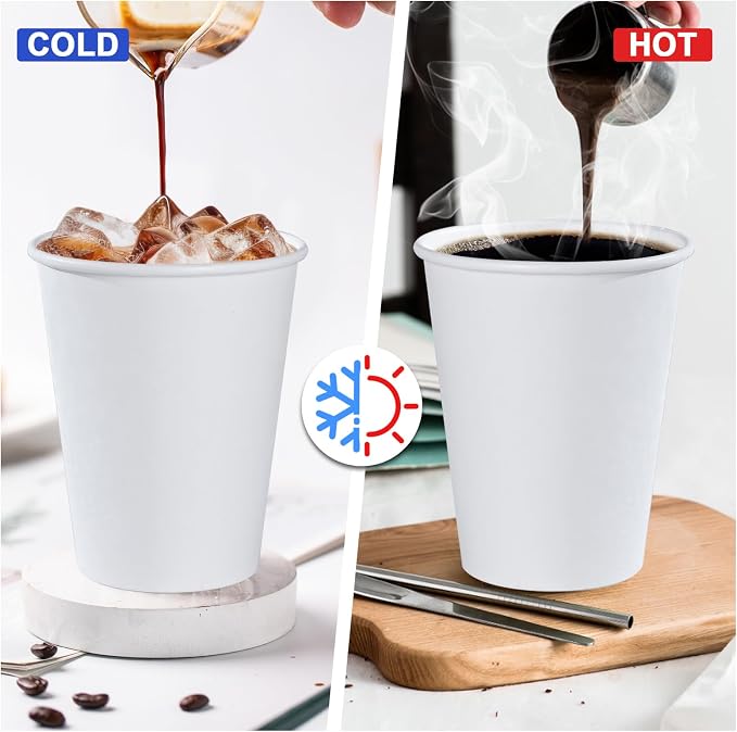 Lamosi 500 Count 12 oz Paper Coffee Cups, Disposable Paper Coffee Cups | - Image 4