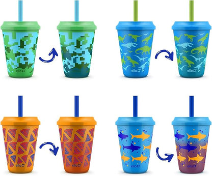 Ello 12oz Kids Plastic Reusable Color Changing Cups by Ello