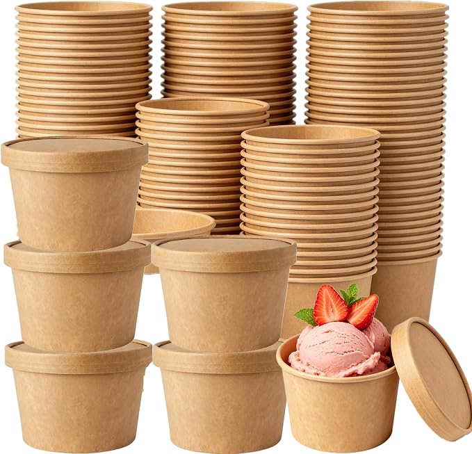 75 Pack 8oz Paper Soup Containers by Unknown