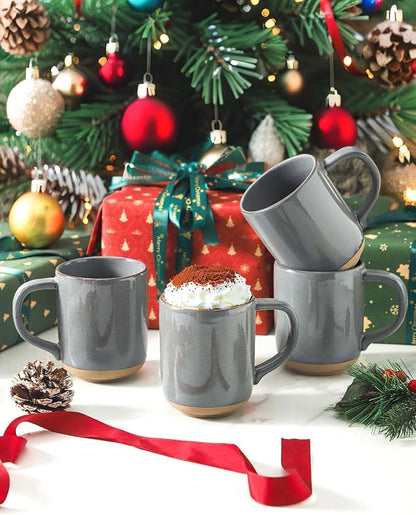 HASENSE Coffee Mugs, 12 OZ Coffee Cups Ceramic Set of 4 - Image 4