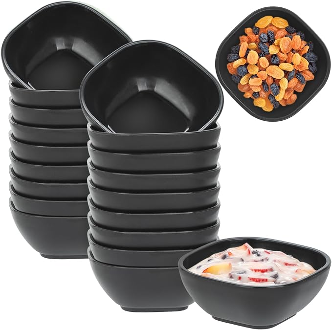 20 Pack Small Bowls, 4.5 OZ Wheat Straw Soy Sauce Dishes, Unbreakable Dessert by Ronanemon