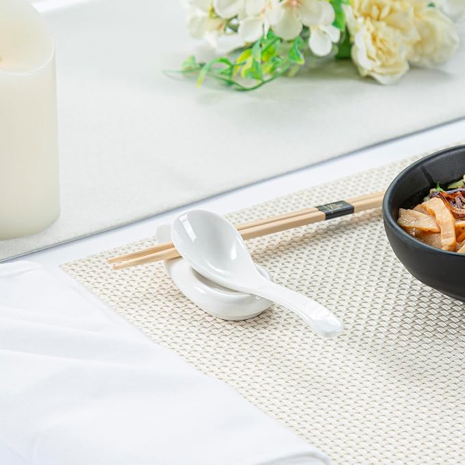 Restaurantware Voga Asian Soup Spoon 10 Dishwashable Ramen Spoons - Image 3