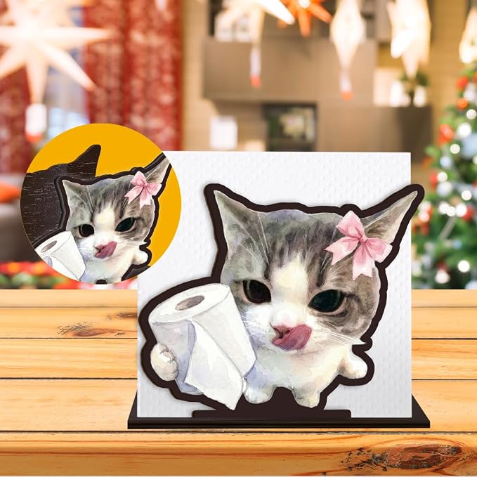 Funny Cat Napkin Holder for Table - Image 6